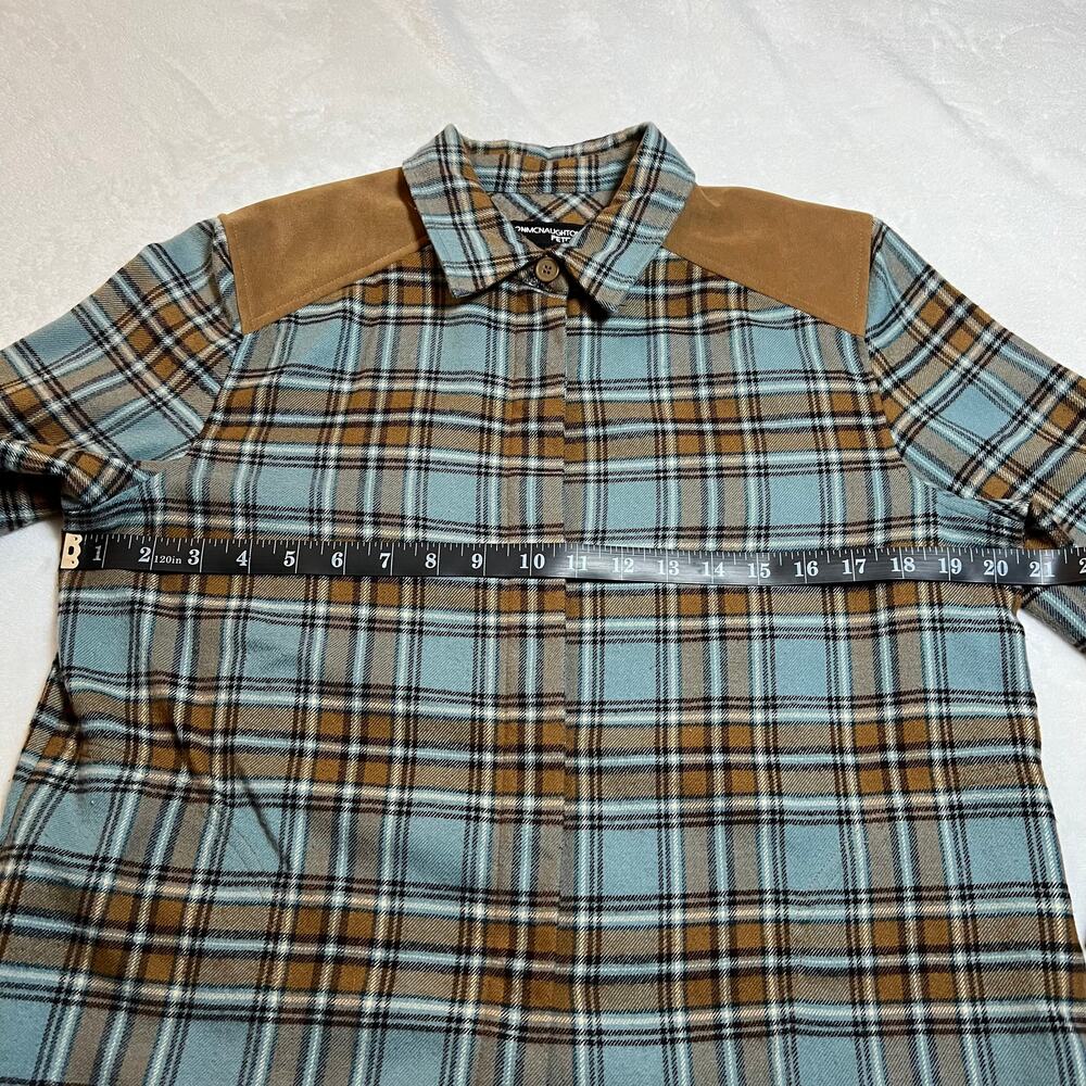 Norton Mcnaughton Petites Western Plaid Flannel Button Up Shirt Jacket Size PL - Picture 10 of 11
